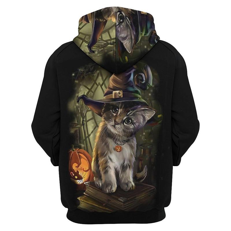 Cute Cat Graphic Hoodie Men Clothing 3D Kawaii Cats Printed Hoodies Kids Tops Women Harajuku Fashion Y2k Pullovers Hooded Hoody