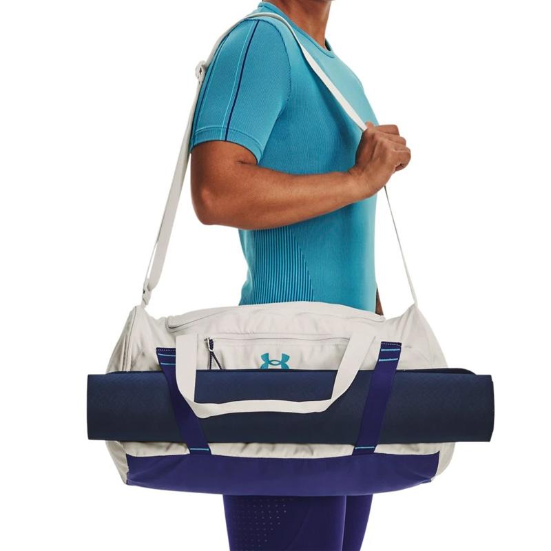 Under Armour Undeniable Training Sports Leisure Fitness Yoga Swimming Polyester Handheld Shoulder Crossbody Travel Bag Women Bags White 1376453-006