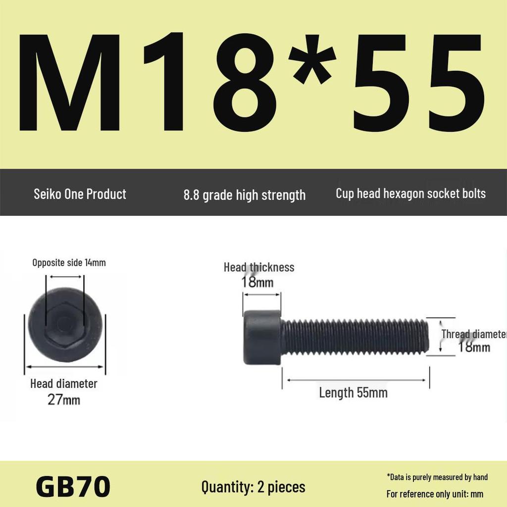 8.8 High-Strength Socket Head Cap Screw Bolt (M4-M16)