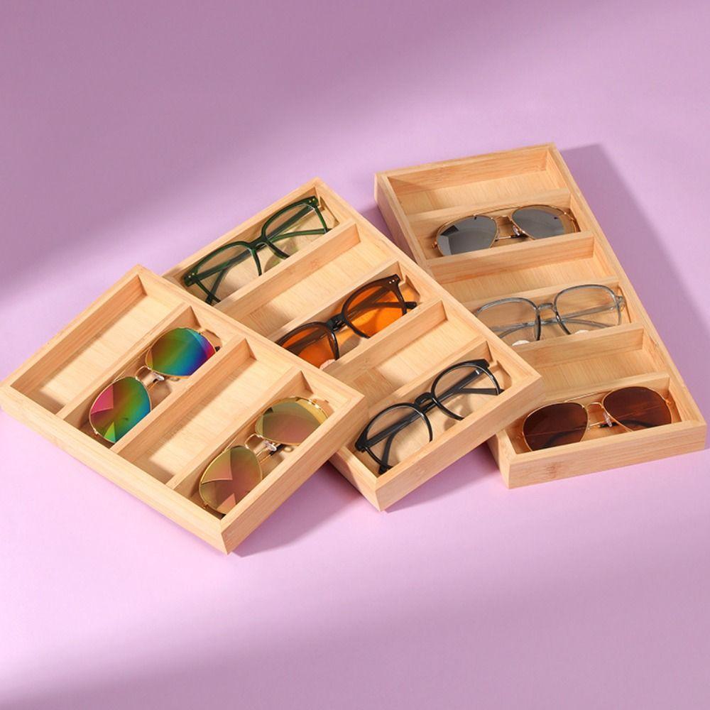 4/5/6 Slot Wooden Glasses Case Glasswear Box Jewelry Display Box Portable Sunglasses Box  Hanging