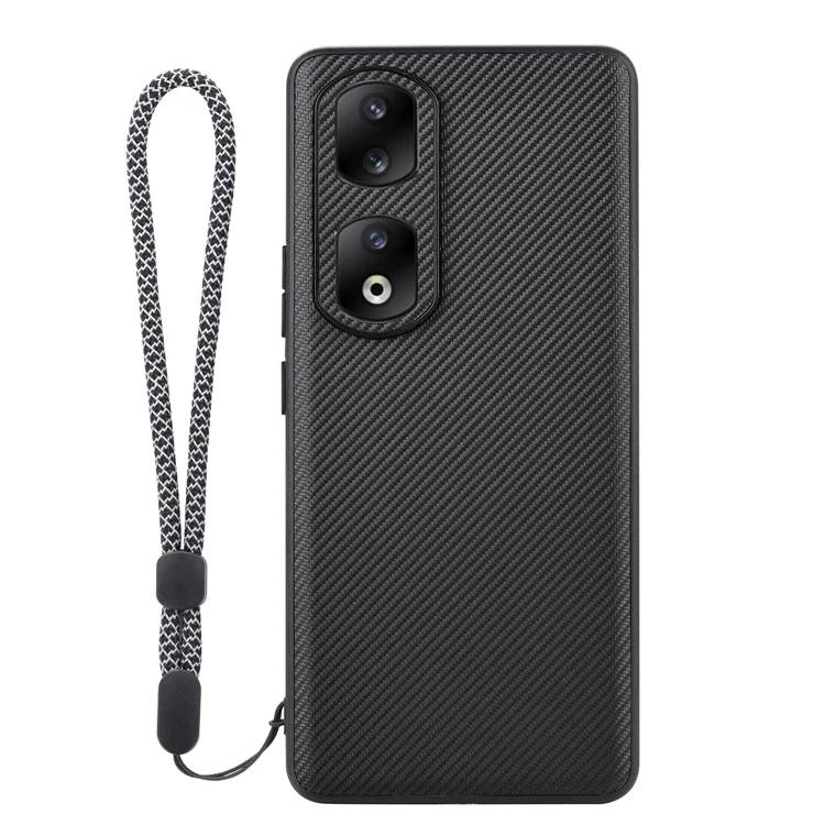 Серия TC для Honor 90 Pro Текстурированный чехол из ТПУ с покрытием из искусственной кожи Противоударный чехол для мобильного телефона