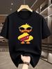 Fashion Hip Hop Yellow Duck Wearing Glasses Fanny Pack Print Unisex Short Sleeve Tshirt Crew Neck Cartoon Casual Daily Comfort Wear