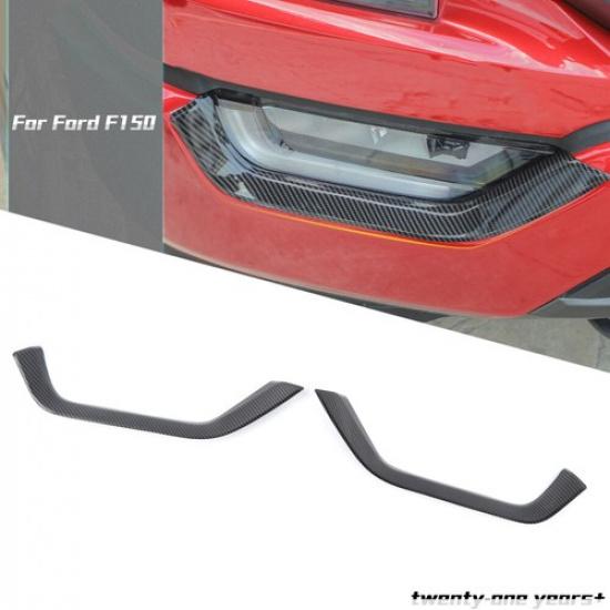 Front Fog Light Lamp Eyebrow Cover Trim Bezles For Ford F150 + Accessories