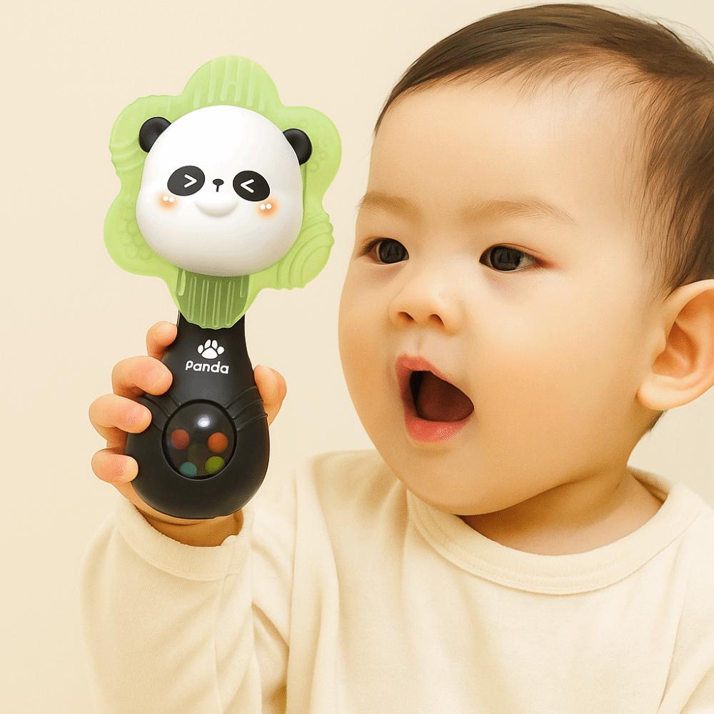 Chewable Sensory Music RattleToy Plastic Hand Cranked Bell Toys  0 12 Months