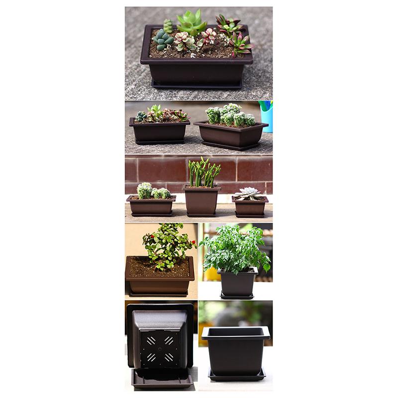 Пластиковые горшки для обучения бонсай, цветочные горшки для рассады, кашпо для балкона и сада