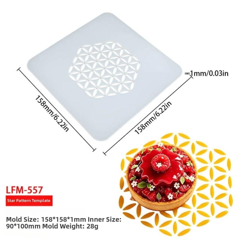 Reusable Cake Decoration Mold Easy Release Pastry Decorating Template Cake Decorating