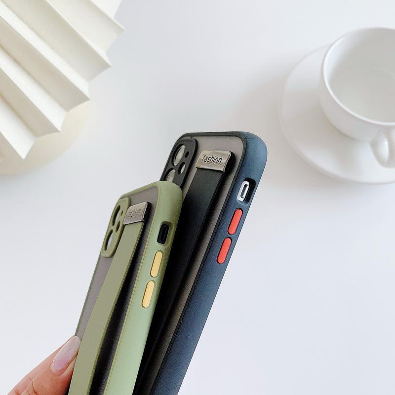 Противоударный матовый полупрозрачный чехол-браслет с эффектом кожи для iPhone Samsung Huawei Honor Xiaomi Redmi OPPO Realme Vivo Infinix Tecno