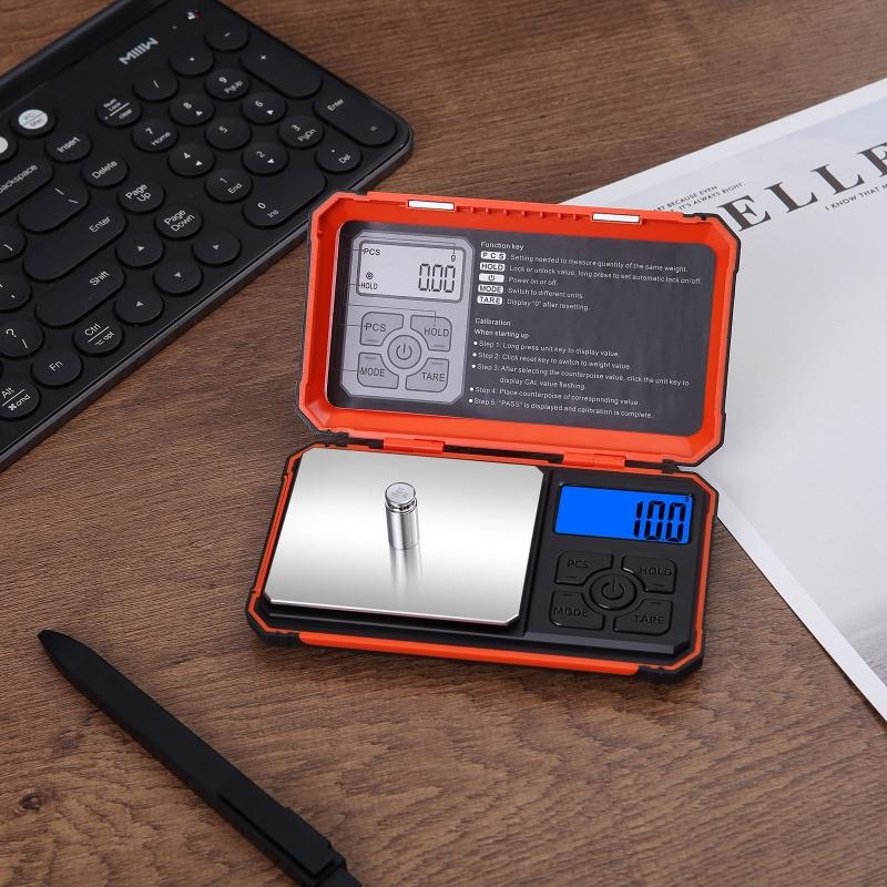 Digital Pocket Scale 100/200/300/500/1000g Jewelry Gram Scale 7 Units Conversion Calibration Weight Electronic Scale