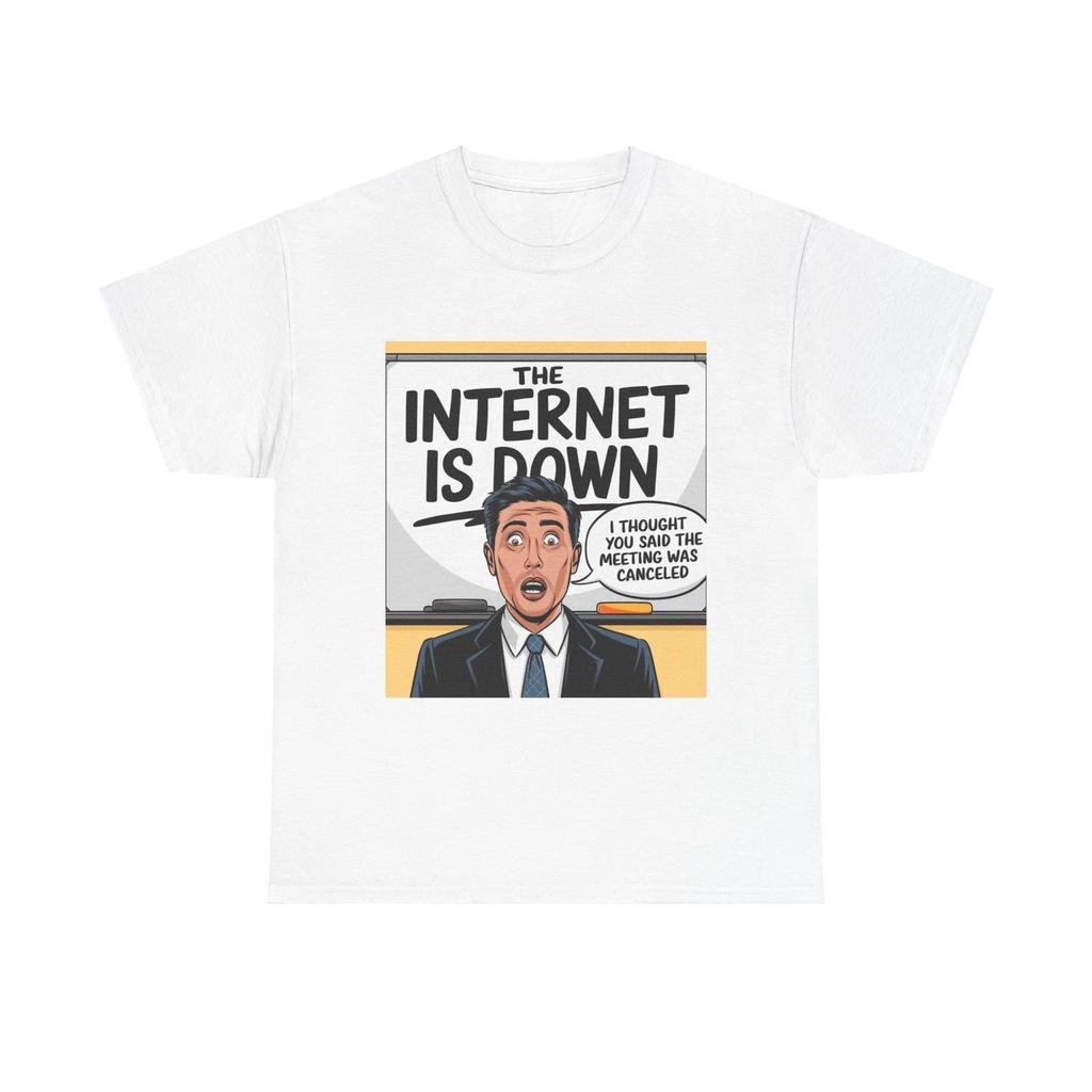 Work From Home Unisex Tee, Funny Internet Down Meme Shirt, WFH Gift, Office