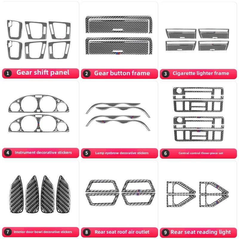 Suitable for BMW Old 3 Series E46 Interior Modification Carbon Fiber Central Control Air Conditioner Trend Decorative Sticker