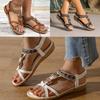 Женские балетки, Удобные Богемные расшитые бисером Нарядные Летние женские сандалии Ремешок Эластичные Для улицы Ходьба Пляж