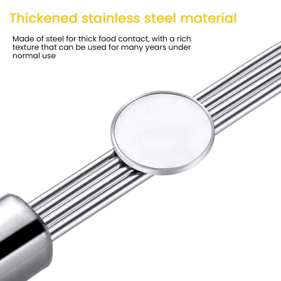 Stainless Steel Slotted Spoon Large Mesh Strainer Ladle for Frying Steaming Hot Pot Kitchen Cooking Tool with Double Hooks