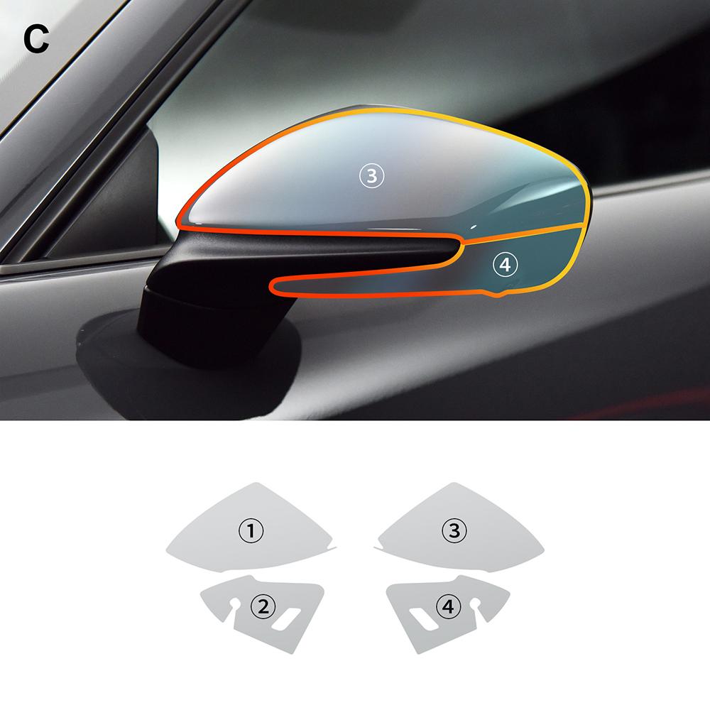 For Porsche 911 2025 Protective Film Car Headlight Rearview Film Smoked Transparent Refit Sticker PPF TPU Paint Protection.