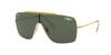 Солнцезащитные очки Wings II 0RB3697 905071 Размер 35 Ray-Ban Золотой, Япония, (Свободный размер)