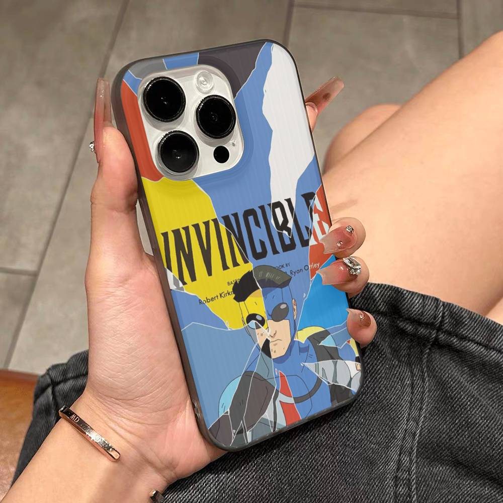 Популярная серия супергероев I-Invincible Мягкий гофрированный чехол для телефона для iPhone 11 12 13 14 15 16 17 Pro Max Plus Pro