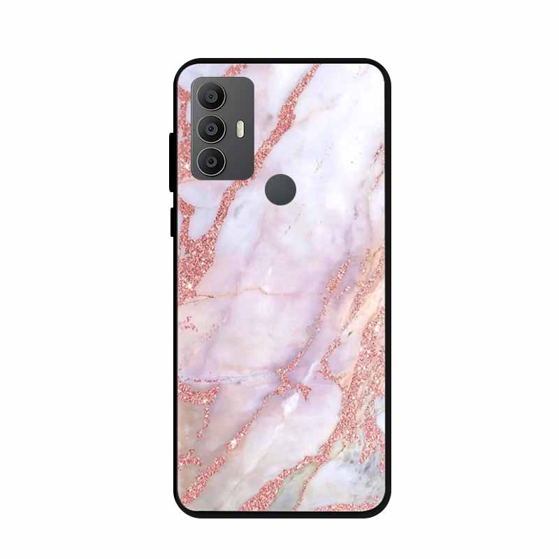 For Alcatel 1V 2021 Case 6002A 6002D 6.52" Marble Silicone TPU Soft Shockproof Phone Case for Alcatel 1V (2021) Covers Coque 1 V