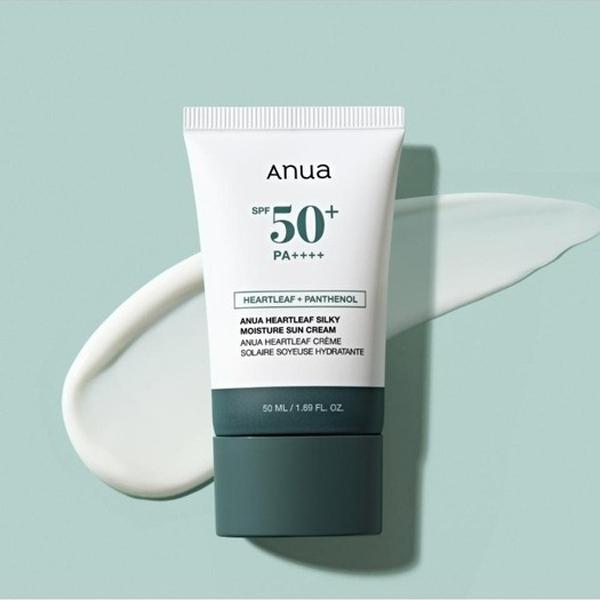Anua Heartleaf Silky Moisture Sun Cream SPF 50+ PA++++ 50мл