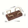 1Pc Card Storage Business Card Holder Tabletop Shelf Cards Display Stand Metal Wooden Card Holder Home Office Supply