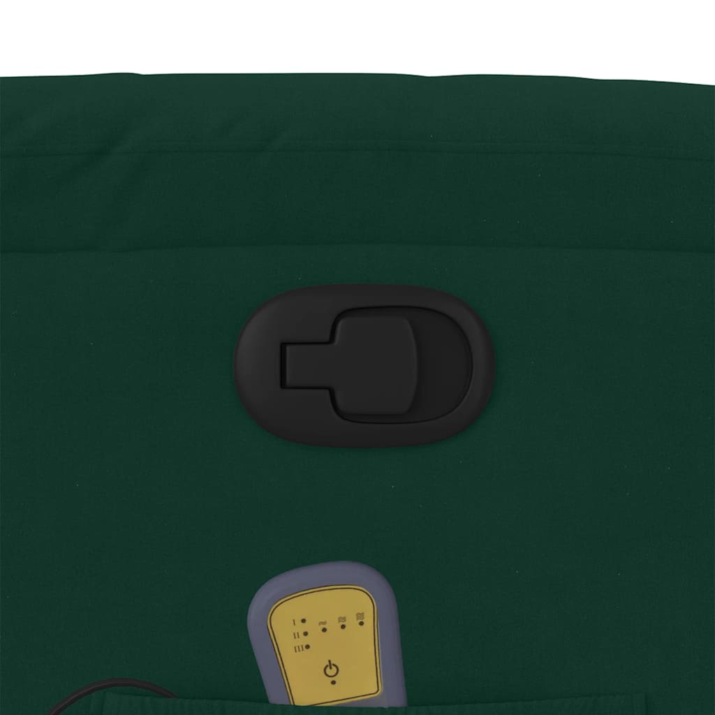 Massage Chair Dark Green Velvet