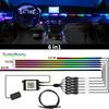 Светодиодная подсветка салона автомобиля Symphony с управлением по Bluetooth через приложение, RGB 213 цветов, стример, радужная акриловая полоса, лампа для создания атмосферы в салоне