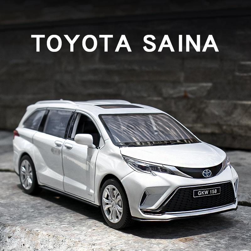 1/24 Toyota Sienna Granvia MPV Van Alloy Diecasts & Toy Vehicles Metal Toy Car Model Sound and Light Collection Kids Toy