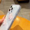 Милый 3D Розовый Бантик Блестящий Чехол для Телефона iPhone 17 16 15 14 13 12 11 Pro Max Plus Роскошный Прозрачный Ударопрочный Бампер