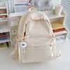 Simple Color Solid Lace Bow Design Student Backpack For School And Use Daily