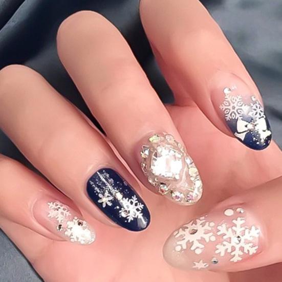 12Grids/Box Nail Sequins Стильные изысканные мини рождественские наклейки для маникюра с блестками для