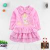 Kid Girls Tddler Enbroidery Long Sleeve Wedding Birthday Party Princess Dress Children Pleated Skirt  Casual Pattern Dresses