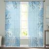 Plant Leaves Flowers Branches Simple Sheer Curtains Living Room Window Tulle Curtains Bedroom Veiling Curtains Luxury Drapes