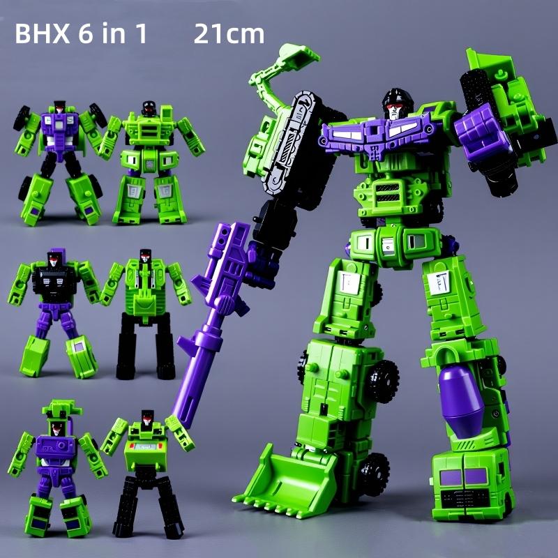 Baohaixing 6 в 1 Крутой МИНИ 21СМ Трансформация Разрушитель Классические Игрушки Фигурка Действия KO GT Грузовик Кран Модель Робот Подарок Мальчику