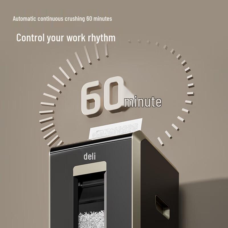 Deli G2 200-Sheet Auto-Feed P-4 Cross-Cut Shredder