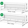 4 Pack Magnetic Spice Rack Organizer for Refrigerator and Microwave Oven Metal Fridge Shelf for Kitchen White