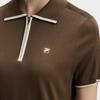 Fila Белый Модный Простой Классический Ретро Повседневный Универсальный Удобный Свитер с Короткой Рукавой и Полумолнией Женские топы Долинно-Коричневый F11W613406FBN