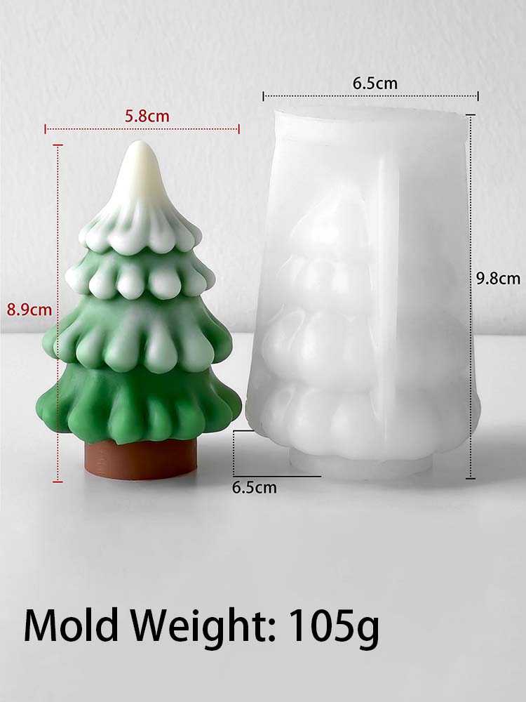 3D Силиконовая форма для свечи "Рождественская елка" DIY Рождественские украшения Поделки Подарки Изготовление Ароматерапевтическое Мыло Гипс Смола Формы Домашнее Рождественское Украшение