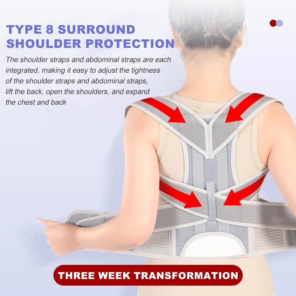 1Pcs Posture Corrector for Women and Men, Adjustable Back Brace, Breathable Back Support Straightener, Providing Pain Relief