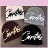 Hip Hop Style Star Pattern Beanie Knitted Cap With Acrylic Fabric And No Brim Design For Fall And Winter Wear