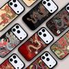Японский чехол для телефона DRAGON TATTOO для IPhone 17 16e 15 14 13 12 11 Pro Max Air Mini Мягкая защитная крышка