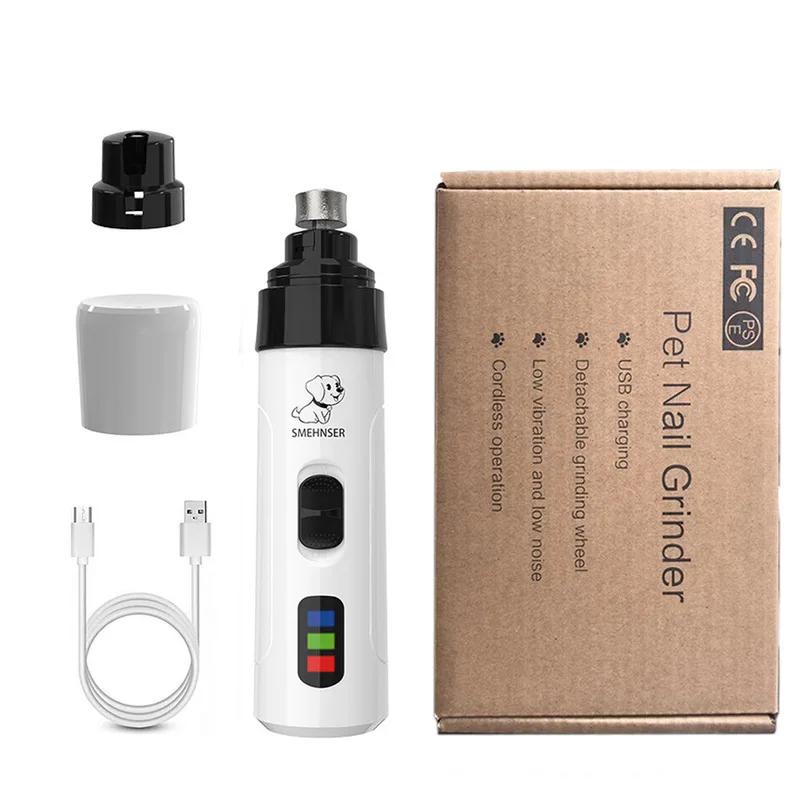 Кусачки для ногтей собак, тихие электрические шлифовальные машины для ногтей домашних животных, аккумуляторные, безболезненные, для собак и кошек, триммеры для ухода за ногтями, инструменты, товары для животных