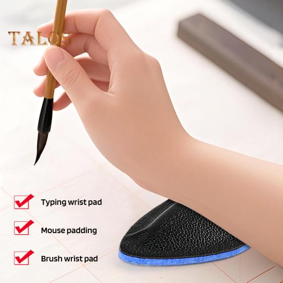 Подставка под запястье из искусственной кожи с нескользящей основой, эргономичная мышь, клавиатура, практика каллиграфии, набор текста на ноутбуке, облегчение боли, поддержка запястья, подушка