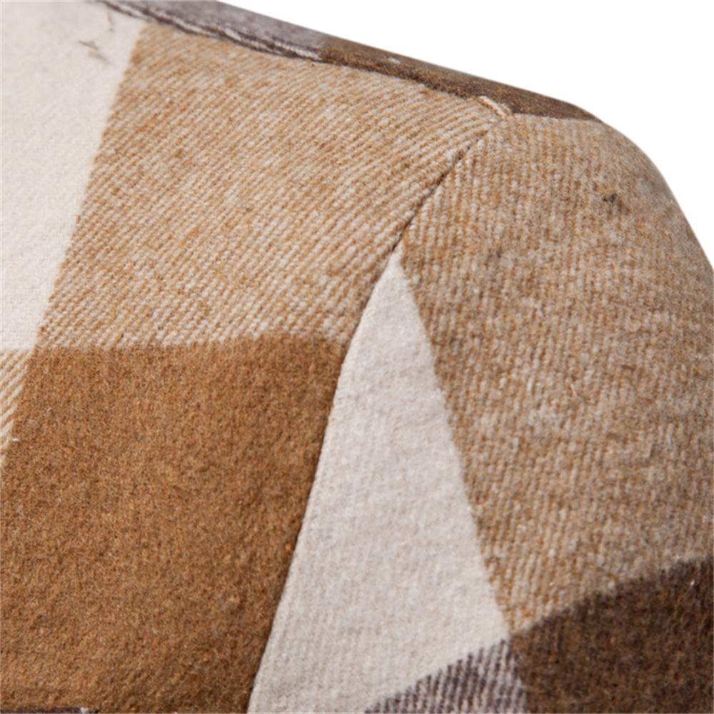 AIOPESON Мужская зимняя куртка из флиса в клетку из шерпы с отложным воротником, теплая, повседневная рубашка, куртки, пальто для мужчин