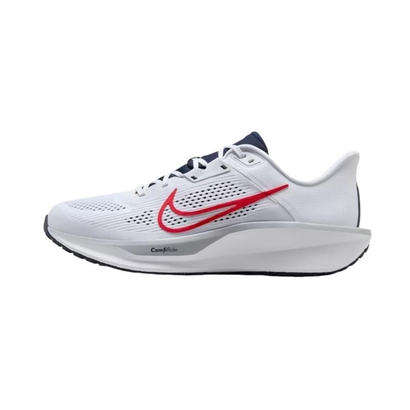 Nike Quest 6 White Obsidian Wolf Grey University Red Sneakers FD6033-107