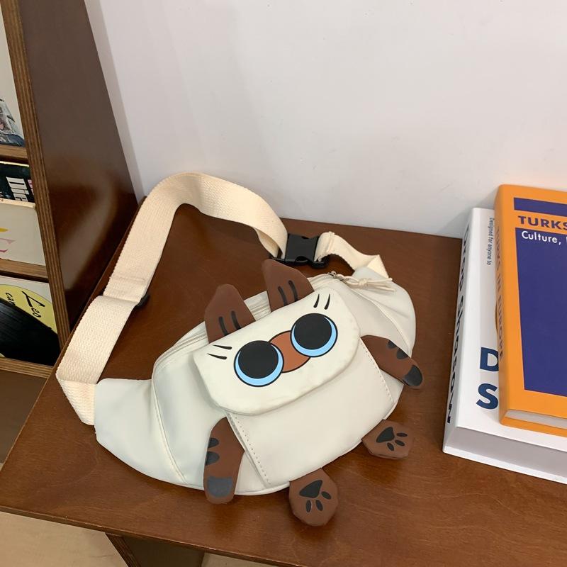 Сумка на груди с изображением кошки, женская сумка через плечо для улицы, сумка для мобильного телефона, маленькая сумка через плечо для девочек