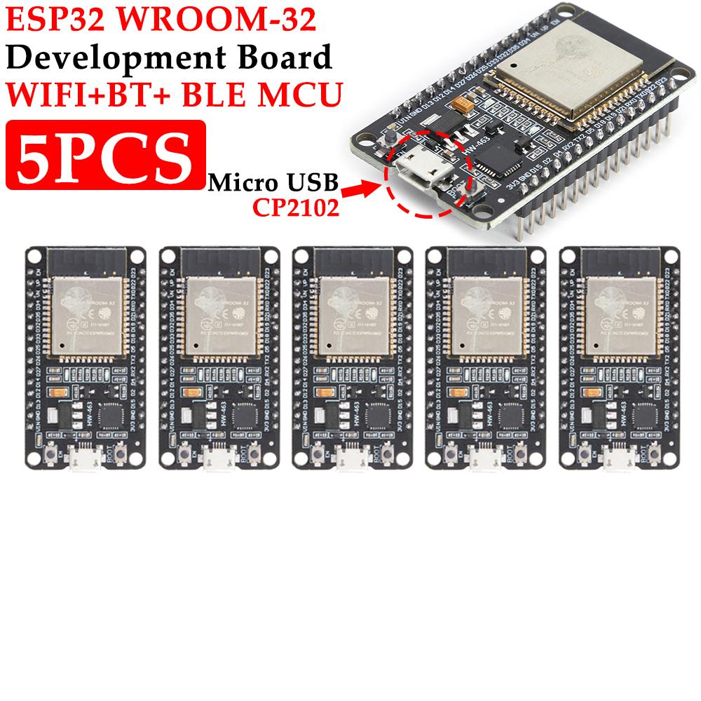 Плата разработки ESP32 WROOM-32 USB CP2102/ TYPE-C CH340C WiFi+Bluetooth Сверхнизкое энергопотребление Двухъядерный беспроводной модуль