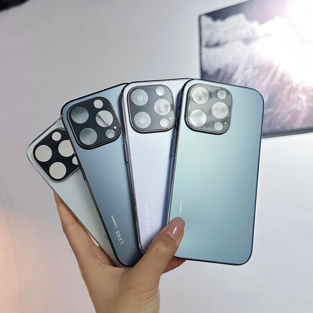 Electroplated Matte Finish Suitable for Apple 16promax Phone Case IPhone15 Lens Film 14PC Full Package 13 Protective Case