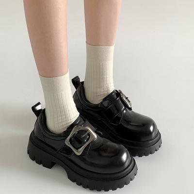 Модные женские туфли на платформе в ретро-британском стиле, новые весенне-осенние туфли 2025 года, французские универсальные туфли Мэри Джейн с круглым носком