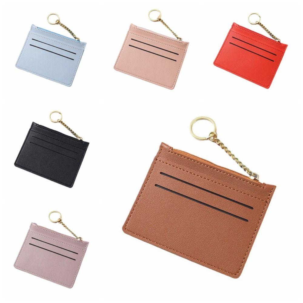 PU ID Credit Card Holder Thin Leather Short Wallets Fashion Leather Coin Purse Female/Male