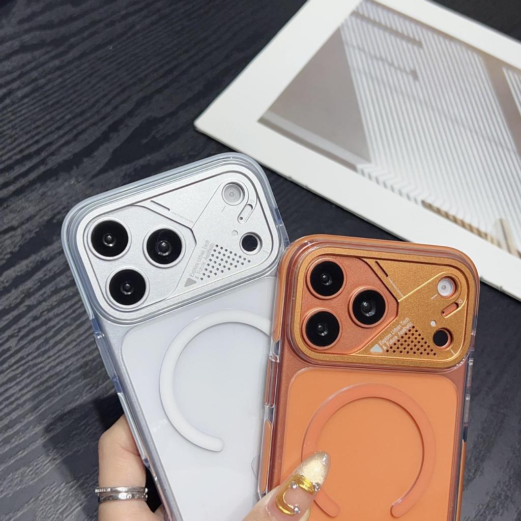 Премиальный чехол для iPhone 17 Pro Max: Двухцветный дизайн «Ледяной кристалл» с магнитной фиксацией и полной защитой от падений