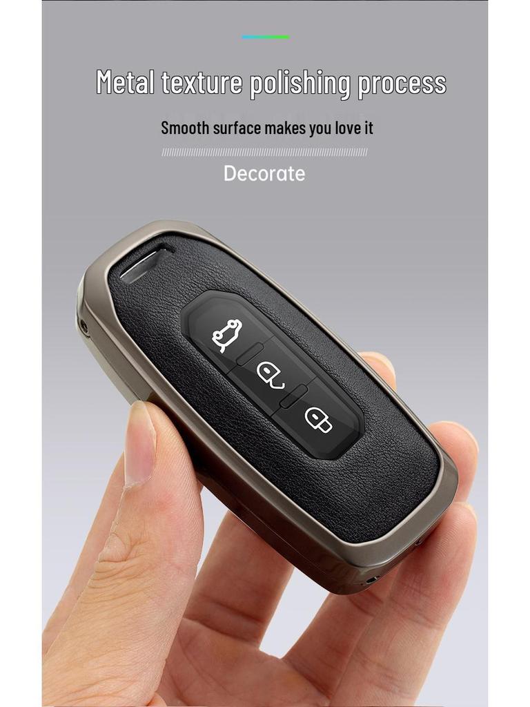 Jiangling Yuhu 7 Key Case: Fits Yusheng S350/S330, Transit, New Baodian - Metal Shell for Men