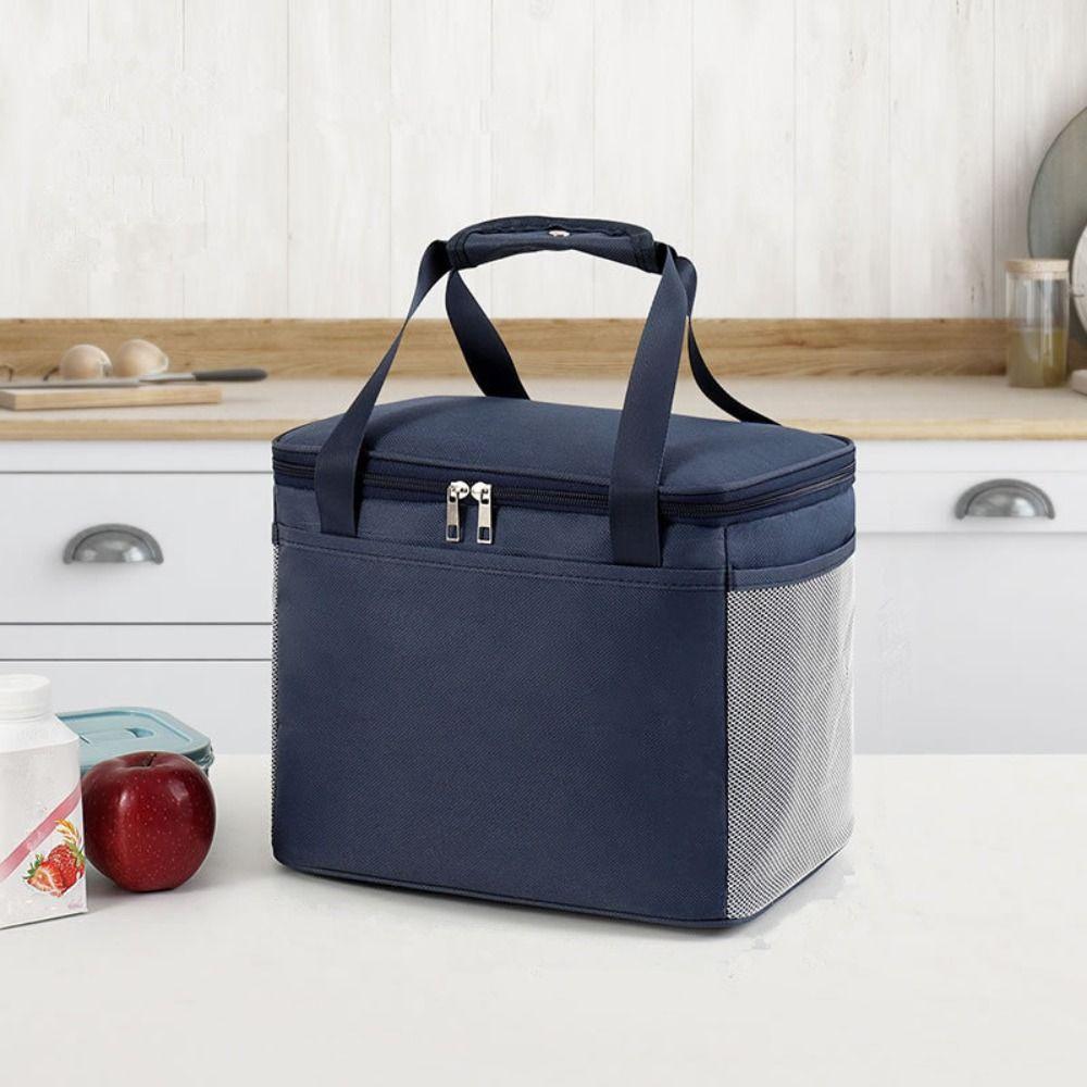 With Hard Liner Insulated Picnic  Bag Durable Cooler Bag Portable Food Thermal Bag  Camping